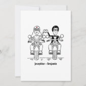 Biker-Motorrad-Hochzeit Einladung (Vorderseite)