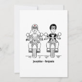 Biker-Motorrad-Hochzeit Einladung (Vorderseite)