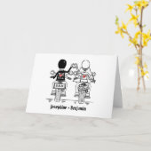 Biker-Motorrad-Hochzeit Karte (Gelbe Blume)