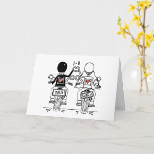 Biker-Motorrad-Hochzeit Karte