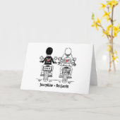 Biker-Motorrad-Hochzeit Karte (Gelbe Blume)