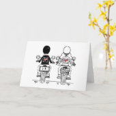 Biker-Motorrad-Hochzeit Karte (Gelbe Blume)