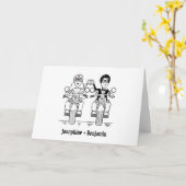 Biker-Motorrad-Hochzeit Karte (Gelbe Blume)
