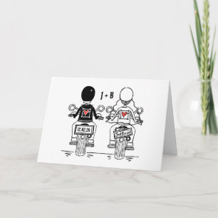 Biker-Motorrad-Hochzeit Karte
