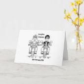Biker-Motorrad-Hochzeit Karte (Gelbe Blume)
