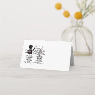 Biker-Motorrad-Hochzeit  Platzkarte