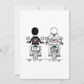 Biker-Motorrad-Hochzeitsabendempfang Einladung (Vorderseite)