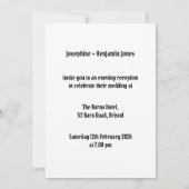 Biker-Motorrad-Hochzeitsabendempfang Einladung (Rückseite)