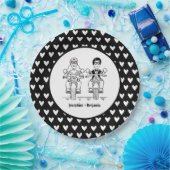 Biker-Motorrad-Hochzeitsfeier Pappteller (Party)