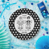 Biker-Motorrad-Hochzeitsfeier Pappteller (Party)