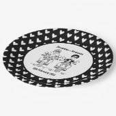 Biker-Motorrad-Hochzeitsfeier Pappteller (Schrägansicht)