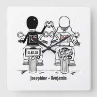 Biker-Motorrad-Hochzeitsgeschenk Akrylwand Uhr