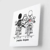 Biker-Motorrad-Hochzeitsgeschenk Akrylwand Uhr (Winkel)