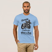 Biker Motorradfahrer  T-Shirt (Vorne ganz)