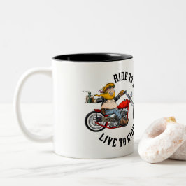 Biker Motorradfahrer Zweifarbige Tasse