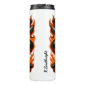 Biker nach Geburt Rebell nach Wahl Emblem Thermosbecher (Rückseite)