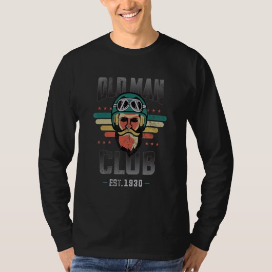 Biker oder Motorrad oder Alter Mann Club Est 1930 T-Shirt (Vorderseite)
