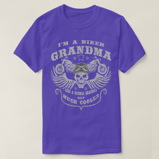 Biker Oma wie ein normales Oma aber CoolerFron T-Shirt (Design vorne)