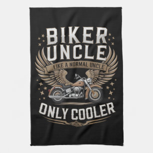 Biker Onkel Motorrad Vatertag Geschirrtuch