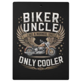 Biker Onkel Motorrad Vatertag Klemmbrett (Rückseite)