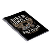 Biker Onkel Motorrad Vatertag Notizblock (Rechte Seite)