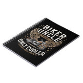 Biker Onkel Motorrad Vatertag Notizblock (Linke Seite)