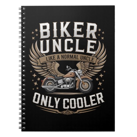 Biker Onkel Motorrad Vatertag Notizblock (Vorderseite)