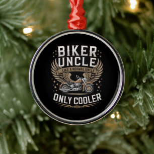 Biker Onkel Motorrad Vatertag Ornament Aus Metall