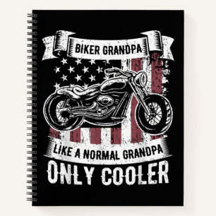 Biker Opa fährt Motorräder Motorradliebhaber R Notizblock