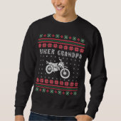 Biker Opa Motorrad Ugi Weihnachtssüßer Sweatshirt (Vorderseite)