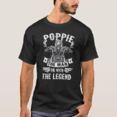 Biker Opa Poppie Der Mensch Mythos der Legende Mot T-Shirt (Vorderseite)