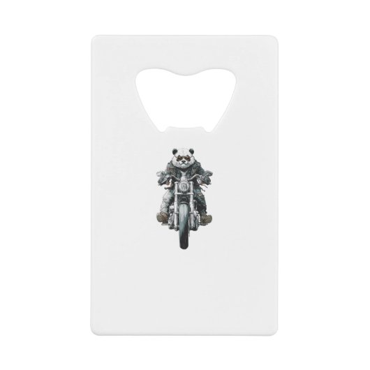 Biker Panda Geldbeutel Flaschenöffner (Vorderseite)