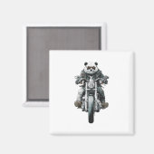 Biker Panda Magnet (Vorderseite/Rückseite)