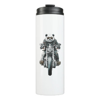 Biker Panda Thermosbecher