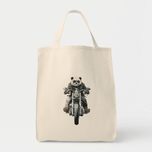 Biker Panda Tragetasche (Vorne)