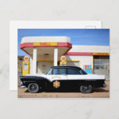 Biker Patrol Classic Car Service Station Postkarte (Vorne/Hinten)