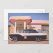 Biker Patrol Classic Car Service Station Postkarte (Vorne/Hinten)