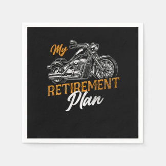 Biker Retrovintage My Retirement Plan Grandpa Serviette