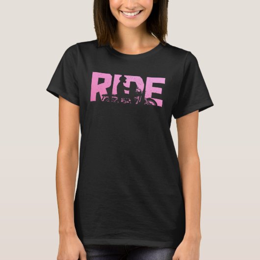 Biker RIDE Motorcycle 2 T-Shirt (Vorderseite)