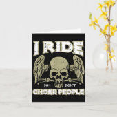 Biker Ride So I Dont Choke People Funny Motorcycle Karte (Gelbe Blume)