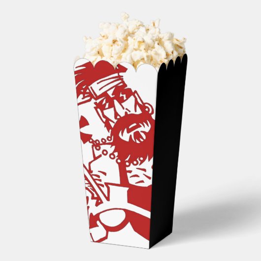 Biker Rot-Schwarz-Popcornboxen Geschenkschachtel (Geplatzt)