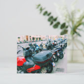 Biker Row Barcelona Postcard Postkarte (Stehend Vorderseite)