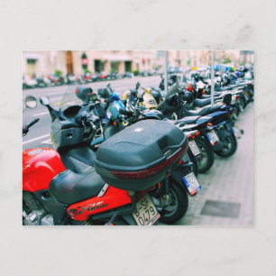 Biker Row Barcelona Postcard Postkarte