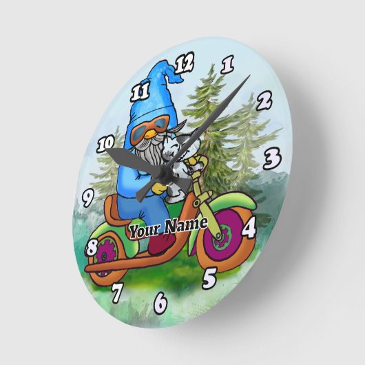 Biker Runde Wanduhr (Winkel)