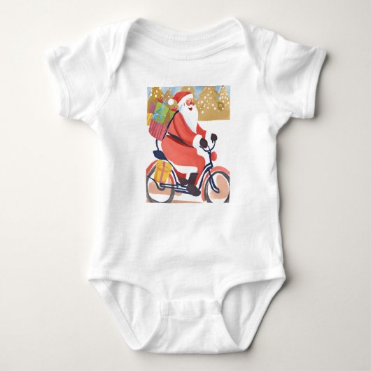 Biker Santa Claus Baby Strampler (Vorderseite)
