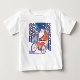 Biker Santa Claus Baby T-shirt