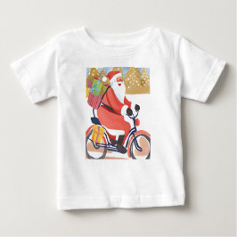 Biker Santa Claus Baby T-shirt