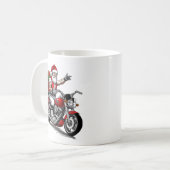 Biker Santa Claus Kaffeetasse (Vorderseite Links)