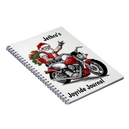 Biker Santa Claus Personalisiert Notizblock (Rechte Seite)