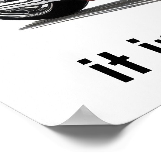 Biker Santa Claus Poster (Ecke)